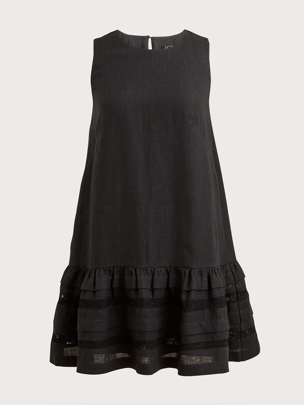 EUC J.Crew Maxine Ruffle-Trimmed Linen Mini Dress